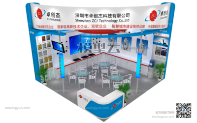 卓創杰科技展覽 展臺模型與圖文設計的融合之道